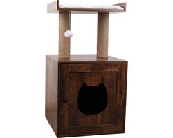 Adori Kattenmeubel Silva - Krabpalen - 50x48x89 cm Bruin