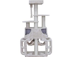 Adori Krabmeubel Chanel Met Gratis Mand 70x40x175 cm - Krabpalen - Beige&Wit