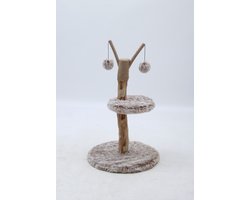 Adori Krabpaal Hannah - Krabpalen - 51x51x90 cm Wit Bruin