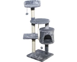 Adori Krabpaal Indy - Krabpalen - 40x40x112 cm Lichtgrijs Wit