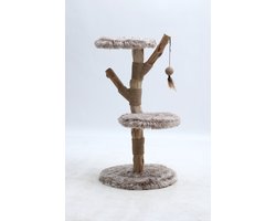 Adori Krabpaal Izzi - Krabpalen - 45x45x86 cm Wit Bruin