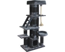 Adori Krabpaal Luce 60x38x149 cm - Krabpalen - Donkergrijs&Zwart