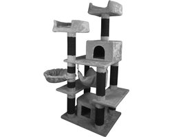 Adori Krabpaal Mosey 70x60x160 cm - Krabpalen - Grijs&Zwart
