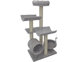 Adori Krabpaal Pippa - Krabmeubel - 55x40x114 cm Lichtgrijs Wit