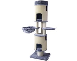 Adori Krabpaal Riley - Krabpalen - 58x48x175 cm Grijs Wit