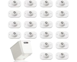 Allecto Premium - Kogelrollen voor meubels en keukenapparaten - Witte rollen voor koffiemachine - 360° kogelrollen voor zwaar werk - Zelfklevende meubelrollen voor opslagdozen - 20-delige set.