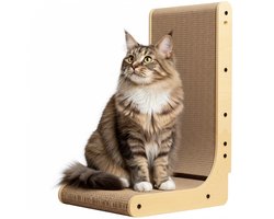 Krabpaal: Animal Oasis – krabpaal voor katten – krabplank karton en krabmat – krabpaal hout – 68 cm