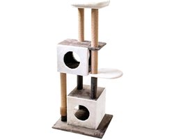 Aqpet Krabpaal XXL 140 cm sisaltouw met dubbele holte en platform - Speelplezier voor je kat - Html content nodig Krabpaal