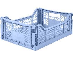 AyKasa Folding Crate Midi Box - Baby Blue