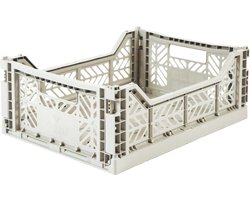 AyKasa Folding Crate Midi Box - Light Grey