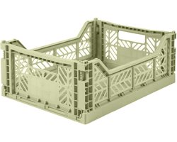 AyKasa Folding Crate Midi Box - Melon Lime Cream