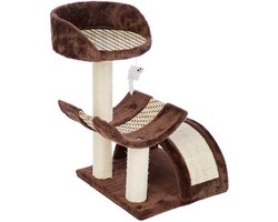 Azomor® Kattenkrabpaal met Donkerbruine Rand en Stabiele Structuur