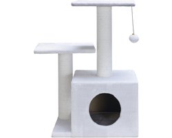 Beeztees Krabmeubel Serpa Fien - Krabpaal - Wit - 45x34x70 cm