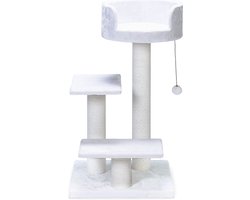 Beeztees Krabmeubel Serpa Figo - Krabpaal - Wit - 50x50x92 cm