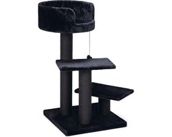 Beeztees Krabmeubel Serpa Figo - Krabpaal - Zwart - 50x50x92 cm