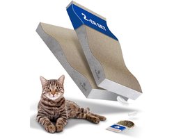 BLACKC® 2 Krabplanken voor Katten, XXL Krabplanken Gemaakt van Hoogwaardige Materialen, 58 x 27 x 6,5 cm