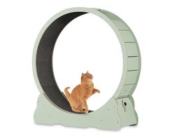 BlueTime - Loopwiel Kat - Katten Loopwiel - Nu inclusief kattenrugzak! - Looprad Kat - Kattenspeelgoed - Katten Speelgoed - Krabpaal - Katten Wiel - Katten - XL Variant - Mintgroen