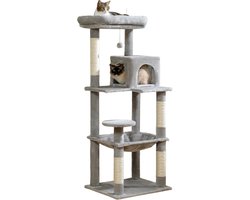 Blyx® - Krabpaal - Krabpaal kat - Krabton - Krabplank - Kattentorens - Kattenspeeltjes - Kattenbak - 55x143x43cm - Grijs