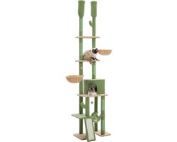Boleen - Verstelbare katten toren - Krabpaal - Katten krabpaal - Kattenspeeltjes - Groen