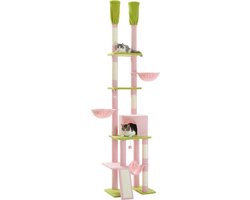 Boleen - Verstelbare katten toren - Krabpaal - Katten krabpaal - Kattenspeeltjes - Roze