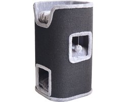 Boon Krabmeubel Sisal 2-gts Zwart/Grijs 75 Cm