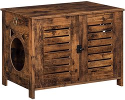 Brenzoos - Kattenbak - Privacy voor je kat - Gemaakt van stevig materiaal - 60 x 45 x 50 cm - Geschikt voor alle katten - Design met dubbele deuren