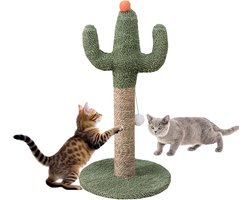 Cactus Krabpaal - Kattenboom Speelgoed - Krabben Spelen Klimmen - Stevige Sisal Constructie - 60x30x30cm