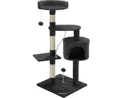 Cadoca Krabpaal - 112 x 67 x 55cm Sisal Grot Touw Platform Spel - Antraciet