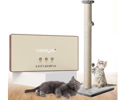 Casayali® XL Krabpaal voor Katten - 90 cm Hoog - Lichtgrijs
