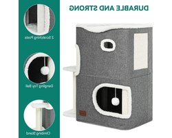 Cat Cave Beds for Indoor Cats with Cat Scratching Post and Ball