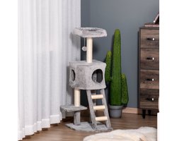 Krabpaal: CHICFURN Krabpaal - Katten tot 4,5 kg - Krabben - Meerlaags - Lichtgrijs