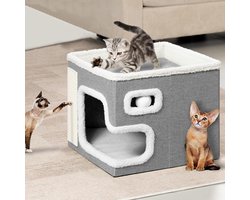 Comfortabel Kattenhuis met Krabpaal en Antislipbodem