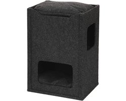 Comfortabele krabpaal voor katten met rustplek en uitkijkplatform