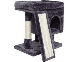 Compacte Kattenboom Binnen met Krabpaal en Slaapplaats - Moderne Katten Toren voor Kittens en Kleine Katten
