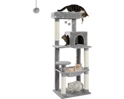 Core® Krabpaal Voor Zware Katten – Grote & Stevige Krabpaal - Krabpaal Voor Grote Katten -Grijs - ‎55 x 45 x 143 cm; 12 kg