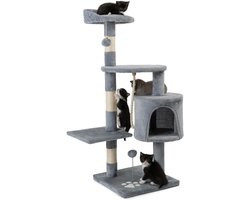 Core® Krabpaal Voor Zware Katten – Grote & Stevige Krabpaal - Krabpaal Voor Grote Katten -Lichtgrijs- ‎67x 55x 112cm; 7.66 kg