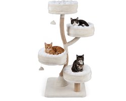Krabpaal: COSTWAY 132 cm Krabpaal voor Katten, Activiteitencentrum voor Kittens