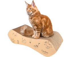 Creative Pets | Krabplank voor katten 57 x 21 x 16 cm | Katten krabplank karton | Krabmeubel voor katten | Comfortabel en stevig Kattenkrabplank