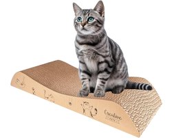 Creative Pets | Krabplank voor katten 57 x 21 x 8 cm | Katten krabplank karton | Krabmeubel voor katten | Comfortabel en stevig Kattenkrabplank
