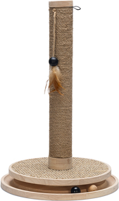 DBL KRABPAAL ZAVI HOUT BRN 39,5X39,5X62