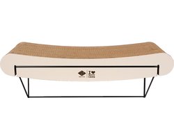 Krabplank: D&D Home Navulling Krabkarton voor Wandplank David Gebogen - Vervangend Golfkarton voor Katten - 30x29x10cm - Beige