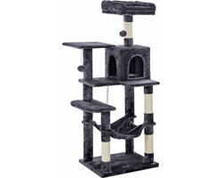 DD® Krabpaal Voor Zware Katten - Krabpaal - Krabpaal Voor Grote Katten - 55x45x143cm - Rookgrijs