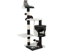 DD® Krabpaal Voor Zware Katten - Krabpaal - Krabpaal Voor Grote Katten - 67x55x112cm - Zwart/Wit