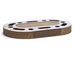 Designed By Lotte - kattenkrab-toy met catnip en balletjes - stimuleert uw kat in het spel - 58 x 35 x 6 cm