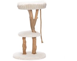 Designed By Lotte Reya - Krabpaal - Hout - Creme - 60x60x103 cm