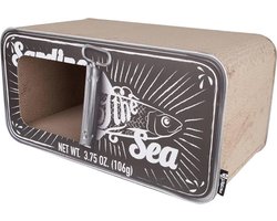 District 70 SARDINE - Design Krabmeubel van gerecycled karton - 60 x 30 x 30 cm - Zwart