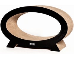 Duurzame Ellips Krabplank en Rustplaats voor Katten - Krabkarton met Design