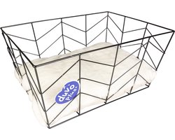Duvo+ Kattenmand Caviar metalen mand rechthoekig Zwart 40x29x19cm
