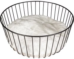 Duvo+ Kattenmand Caviar metalen mand rond Zwart 35x35x17cm