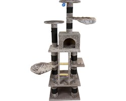 Duvoplus - Krabpaal - Kat - Krabpaal Cody 60x60x185cm Antraciet - 1st